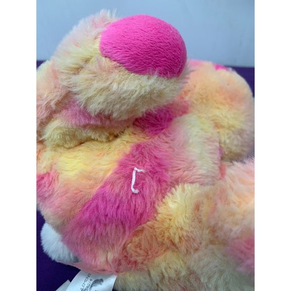 2019 Animal Adventures Bunny Tie-dyed Pastel Pink Accents, 11 Inch Sitting Child - Picture 9 of 10
